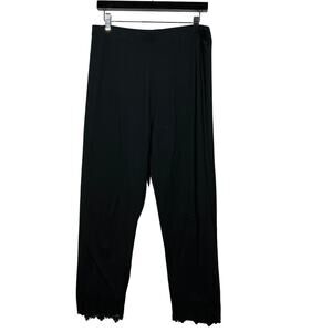 NEW! Noracora Casual Lace Trim Pant Lounge Loungewear Pants Black - XXL